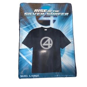 NEW Rise Of The Silver Surfer  2007 Promo T-Shirt Size Large Marvel Fantastic 4